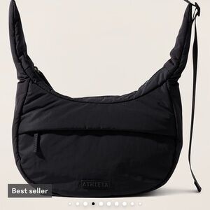 Athleta Sleek Black Shoulder Bag